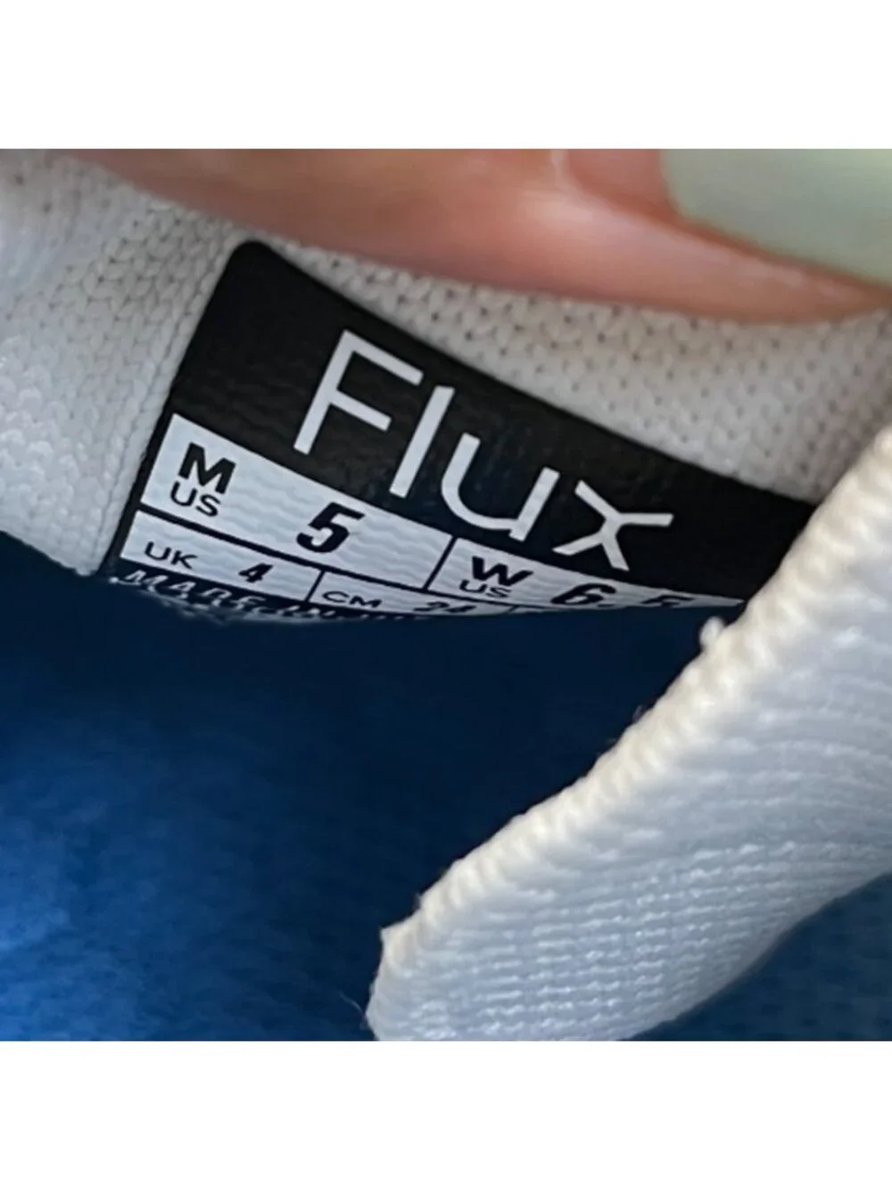 Flux Footwear Adapt Trainer White Womens Size 6.5 Athletic Knit Shoes Sneakers